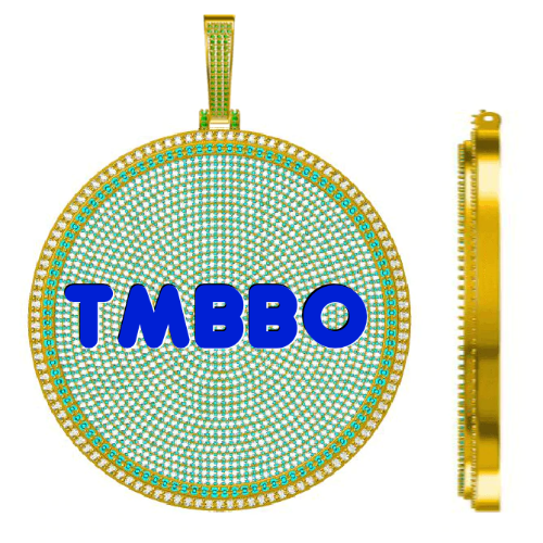 CUSTOM LETTER NECKLACE 3D BIG DISC