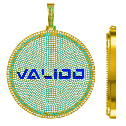 CUSTOM LETTER NECKLACE 3D BIG DISC