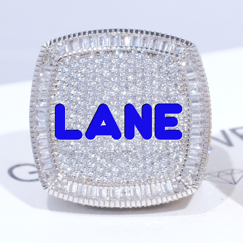 CUSTOM LETTER 3D ICED RING