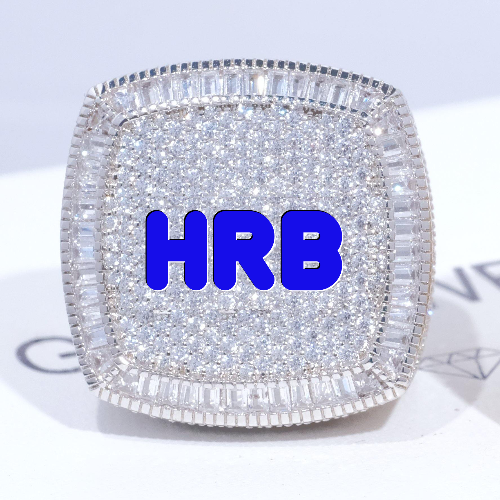 CUSTOM LETTER 3D ICED RING