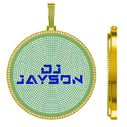 CUSTOM LETTER NECKLACE 3D BIG DISC