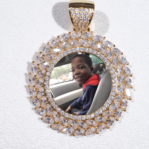 Large 3D Wheat Ear Custom Picture Pendant