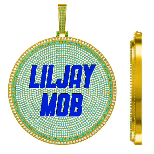 CUSTOM LETTER NECKLACE 3D BIG DISC