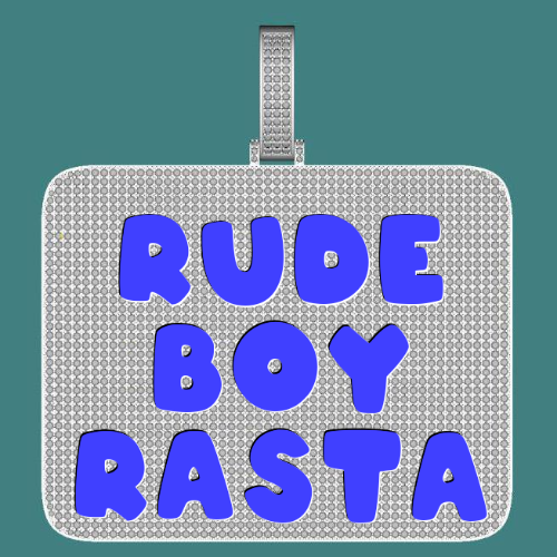 CUSTOM LETTER NECKLACE 3D BIG SQUARE