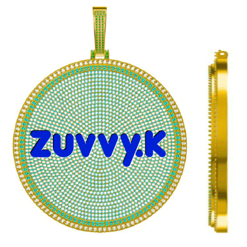 CUSTOM LETTER NECKLACE 3D BIG DISC