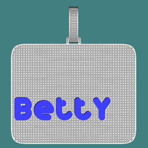 CUSTOM LETTER NECKLACE 3D BIG SQUARE