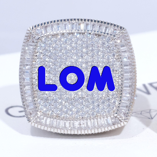 CUSTOM LETTER 3D ICED RING