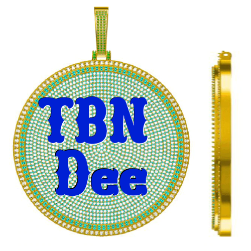 CUSTOM LETTER NECKLACE 3D BIG DISC