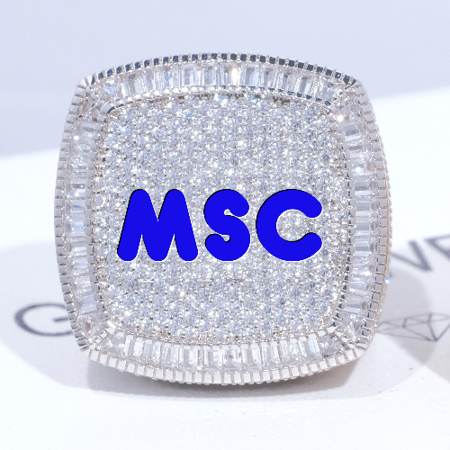 CUSTOM LETTER 3D ICED RING