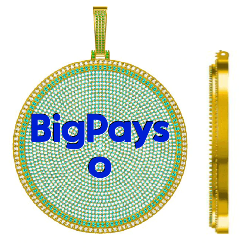 CUSTOM LETTER NECKLACE 3D BIG DISC
