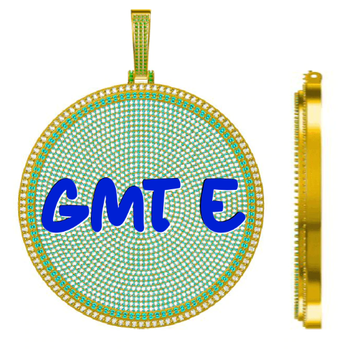 CUSTOM LETTER NECKLACE 3D BIG DISC