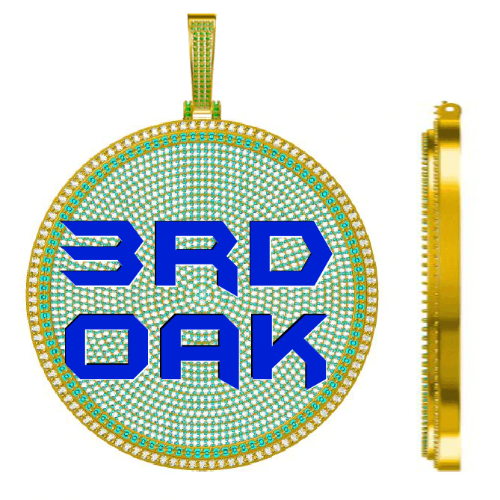 CUSTOM LETTER NECKLACE 3D BIG DISC