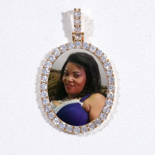 3D Oval Custom Picture Pendant