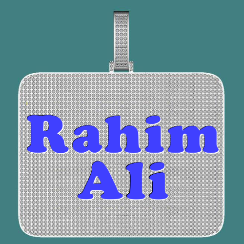 CUSTOM LETTER NECKLACE 3D BIG SQUARE