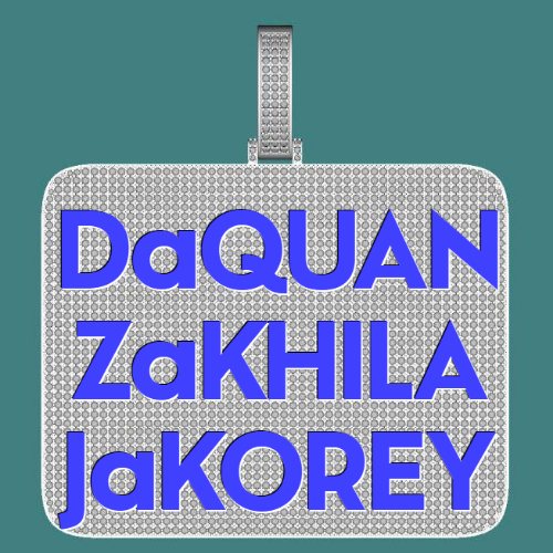 CUSTOM LETTER NECKLACE 3D BIG SQUARE