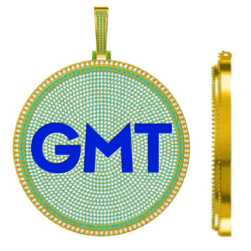 CUSTOM LETTER NECKLACE 3D BIG DISC