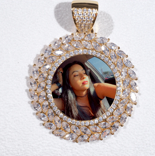 Large 3D Wheat Ear Custom Picture Pendant