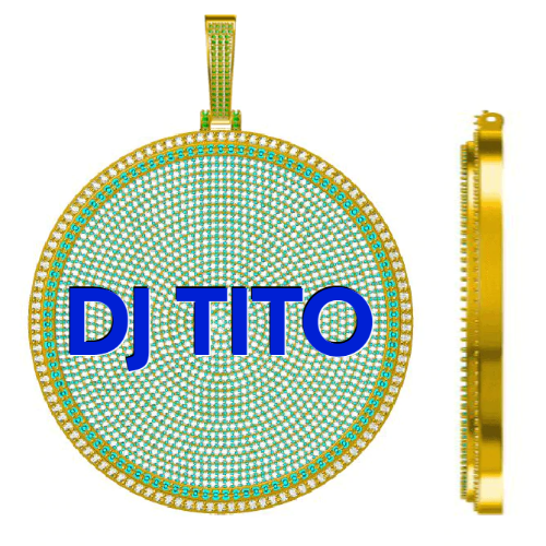 CUSTOM LETTER NECKLACE 3D BIG DISC