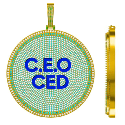 CUSTOM LETTER NECKLACE 3D BIG DISC