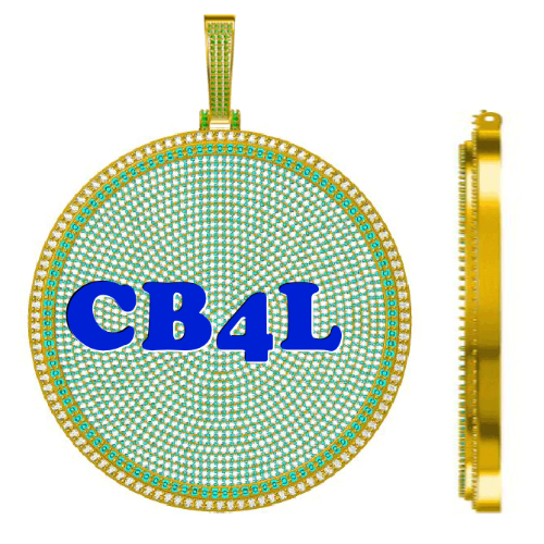 CUSTOM LETTER NECKLACE 3D BIG DISC