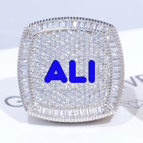 CUSTOM LETTER 3D ICED RING