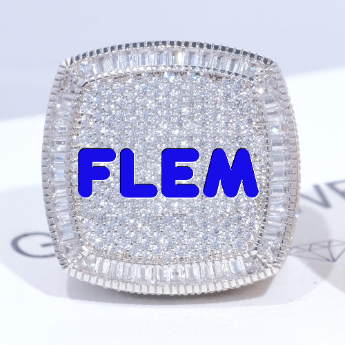 CUSTOM LETTER 3D ICED RING