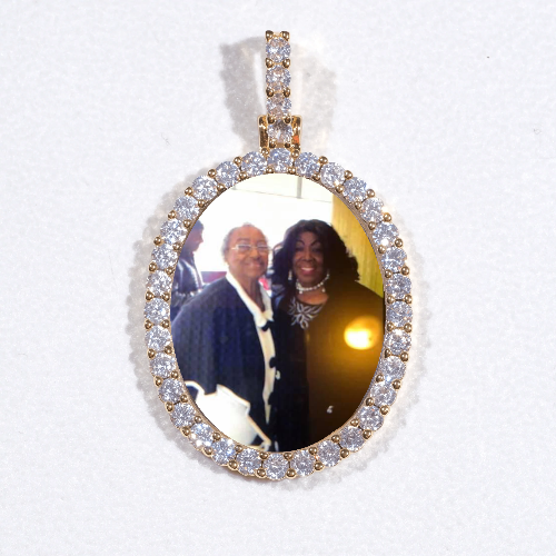 3D Oval Custom Picture Pendant
