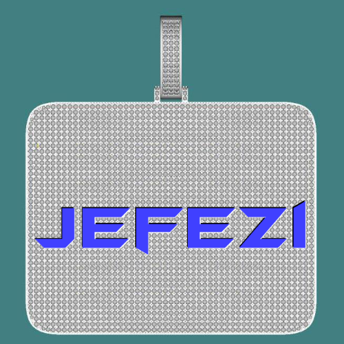 CUSTOM LETTER NECKLACE 3D BIG SQUARE