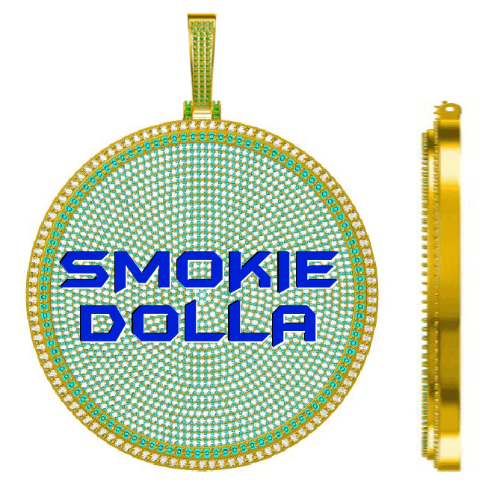 CUSTOM LETTER NECKLACE 3D BIG DISC