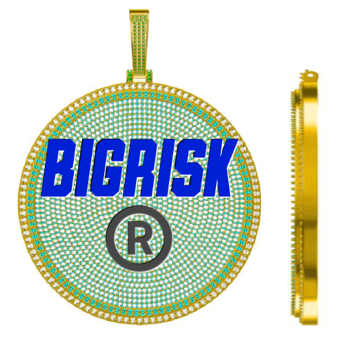 CUSTOM LETTER NECKLACE 3D BIG DISC