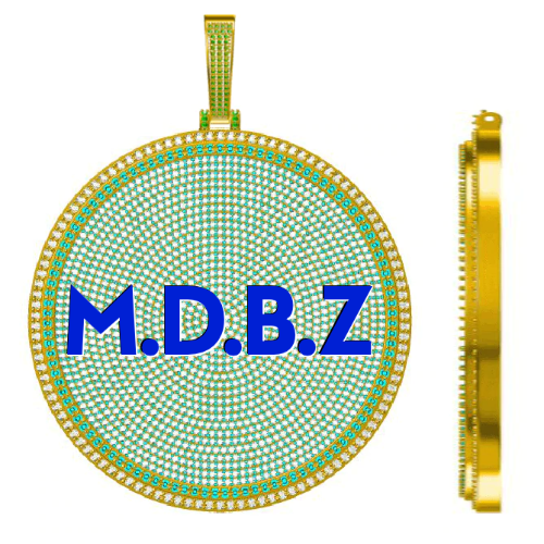 CUSTOM LETTER NECKLACE 3D BIG DISC