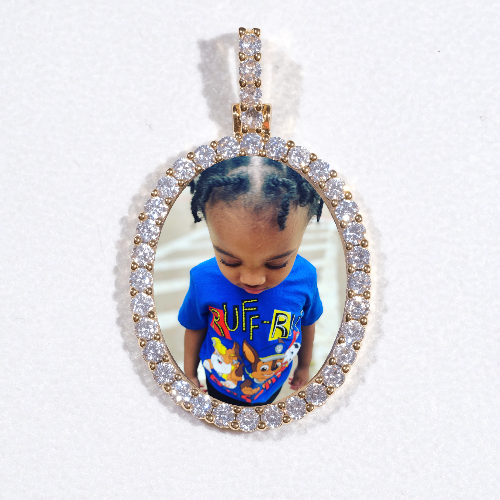 3D Oval Custom Picture Pendant