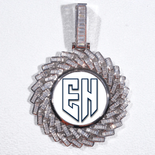 Large 3D Baguette Custom Picture Pendant