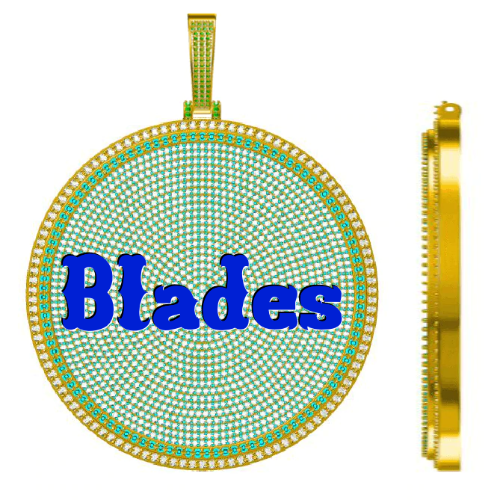 CUSTOM LETTER NECKLACE 3D BIG DISC