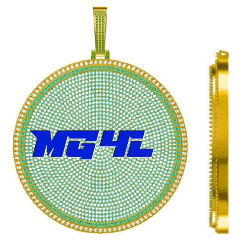 CUSTOM LETTER NECKLACE 3D BIG DISC
