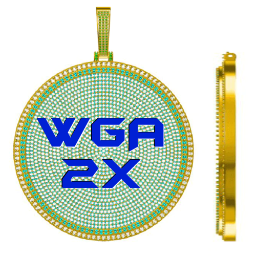 CUSTOM LETTER NECKLACE 3D BIG DISC