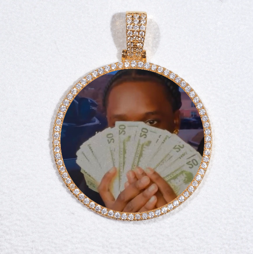 MEDIUM 3D CIRCLE CUSTOM PICTURE PENDANT