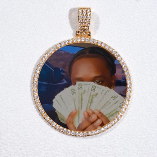 MEDIUM 3D CIRCLE CUSTOM PICTURE PENDANT