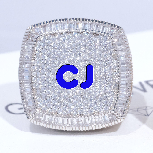 CUSTOM LETTER 3D ICED RING