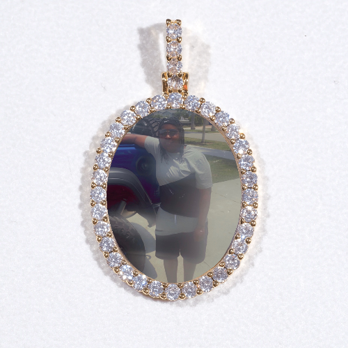 3D Oval Custom Picture Pendant