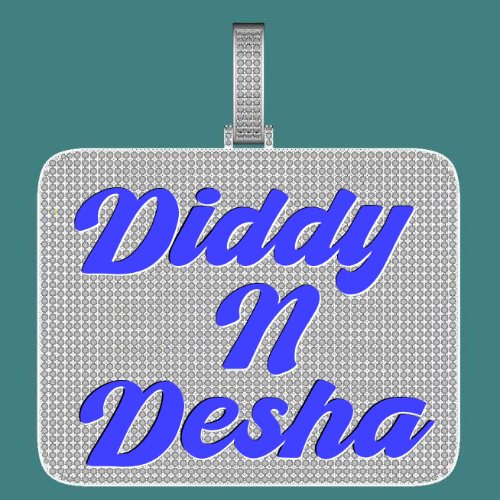 CUSTOM LETTER NECKLACE 3D BIG SQUARE