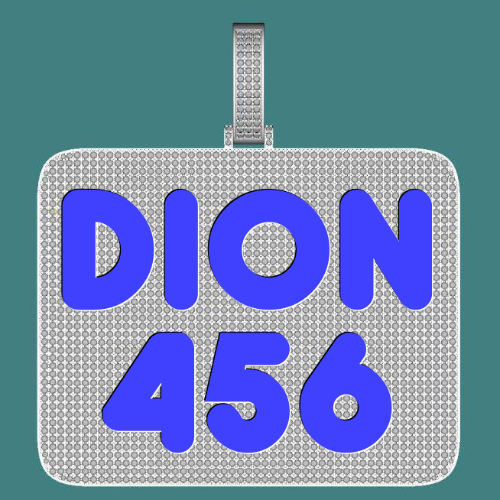 CUSTOM LETTER NECKLACE 3D BIG SQUARE