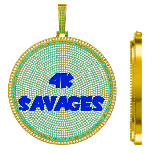 CUSTOM LETTER NECKLACE 3D BIG DISC