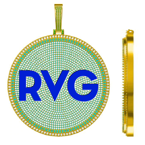 CUSTOM LETTER NECKLACE 3D BIG DISC