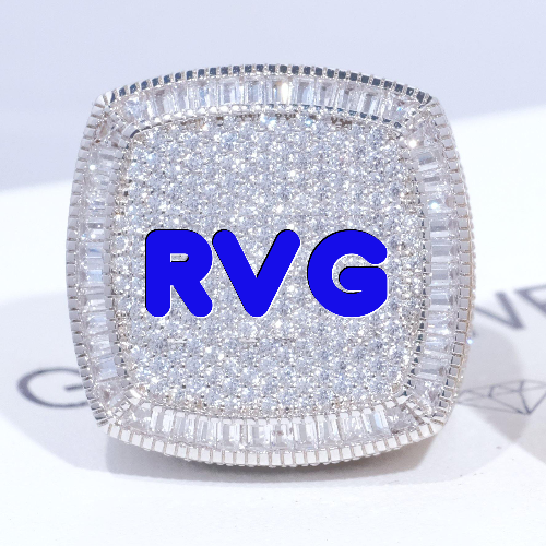 CUSTOM LETTER 3D ICED RING