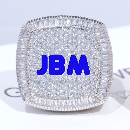 CUSTOM LETTER 3D ICED RING