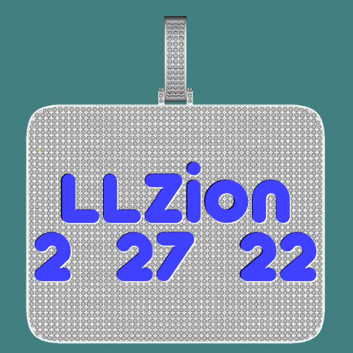CUSTOM LETTER NECKLACE 3D BIG SQUARE