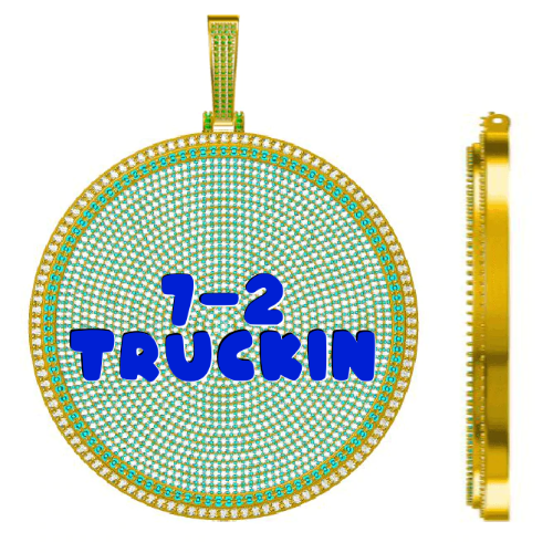 CUSTOM LETTER NECKLACE 3D BIG DISC
