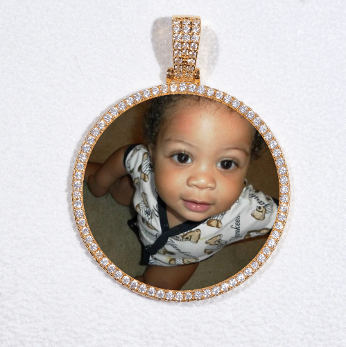 MEDIUM 3D CIRCLE CUSTOM PICTURE PENDANT