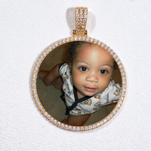 MEDIUM 3D CIRCLE CUSTOM PICTURE PENDANT